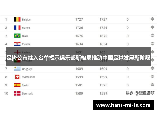 足协公布准入名单揭示俱乐部新格局推动中国足球发展新阶段